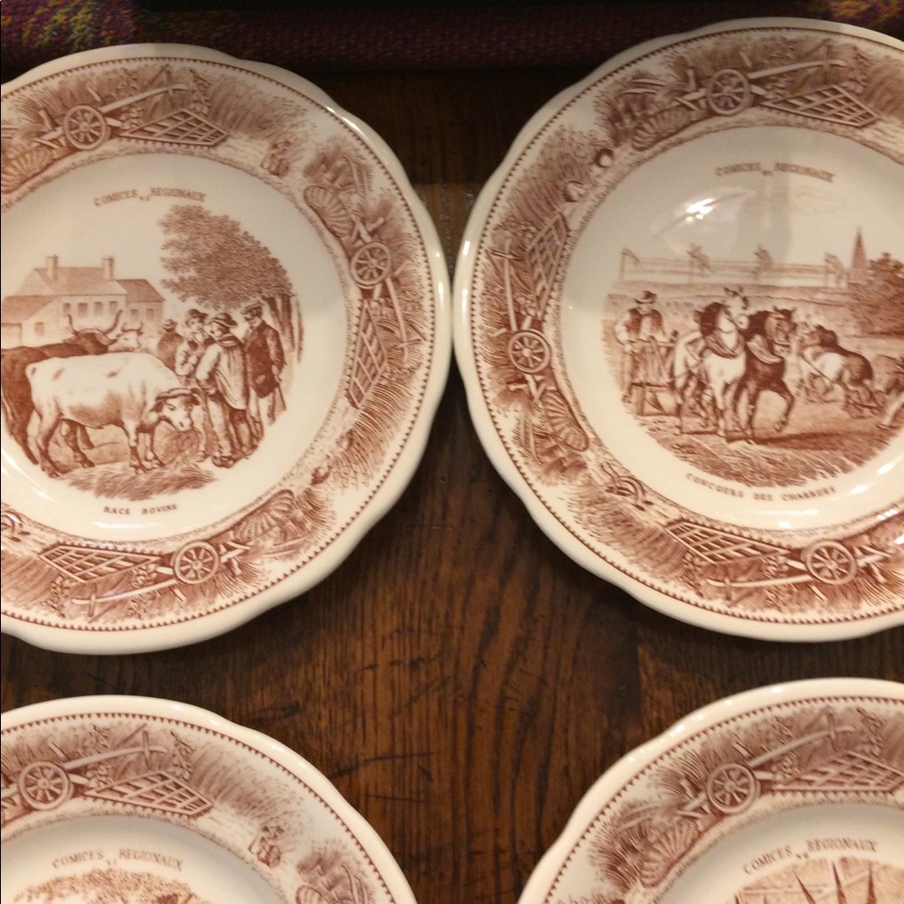 Set of 6 Gien France desert plates - Picture 5 of 7